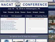 Tablet Screenshot of nacatconference.org